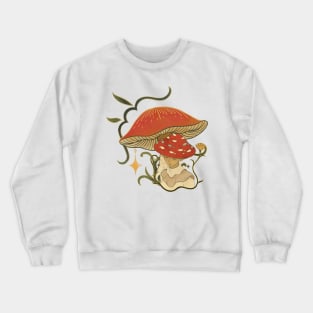 Mushroom Vintage Flower Nature Crewneck Sweatshirt